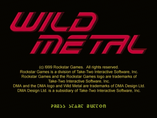 Wild Metal title screen for Sega Dreamcast